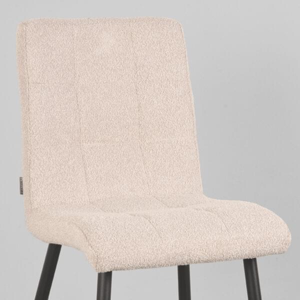 LABEL51 Eetkamerstoel Sam - Naturel - Boucle - Afbeelding 5