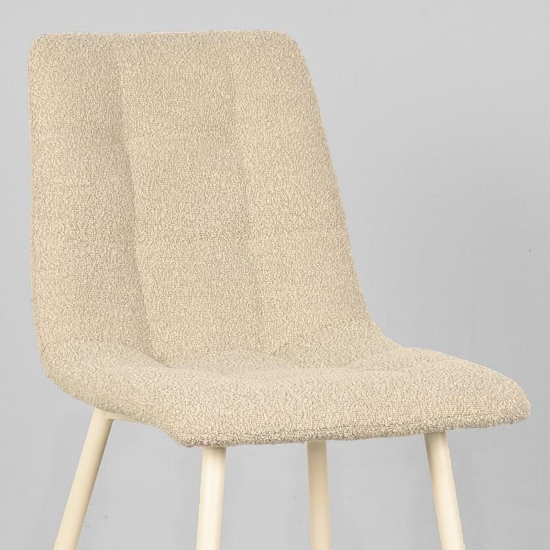 LABEL51 Eetkamerstoel Nino - Zand - Boucle - Afbeelding 5