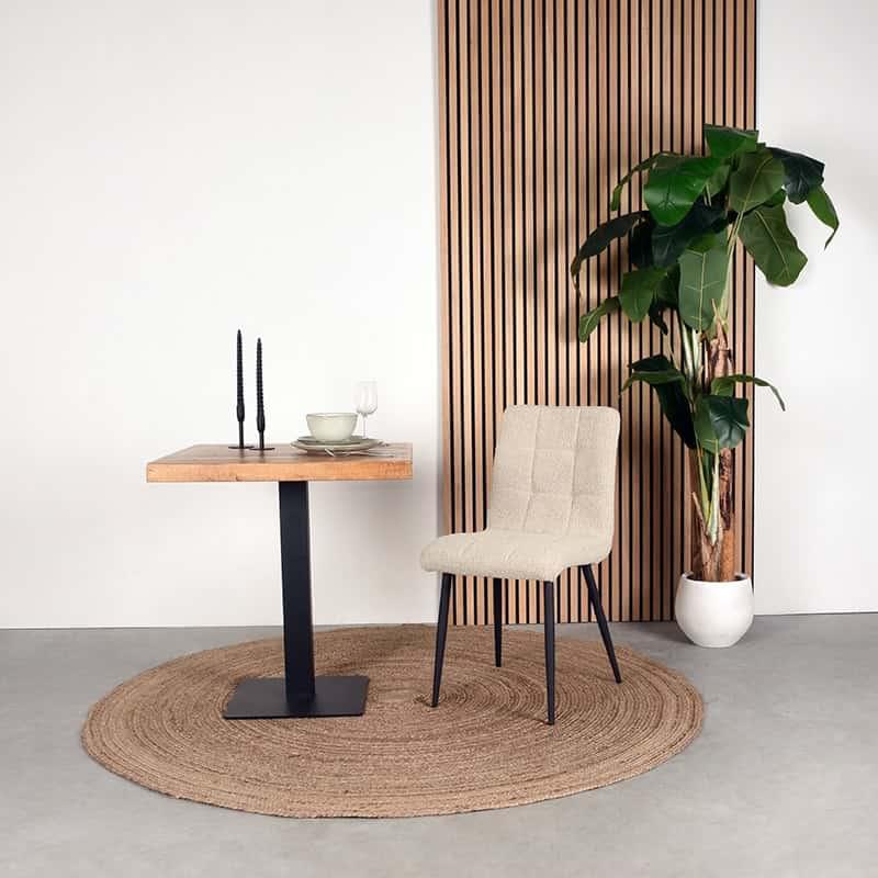 LABEL51 Eetkamerstoel Sam - Zand - Boucle - Afbeelding 6