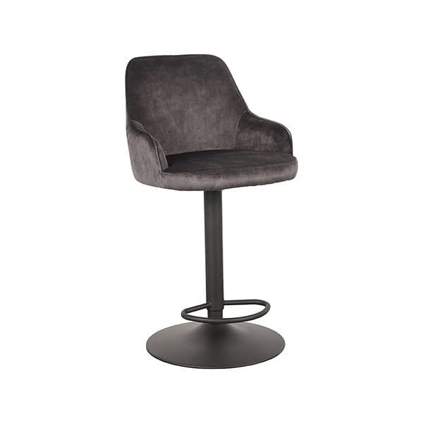 LABEL51 Barkruk Fender - Antraciet - Velours - Afbeelding 2