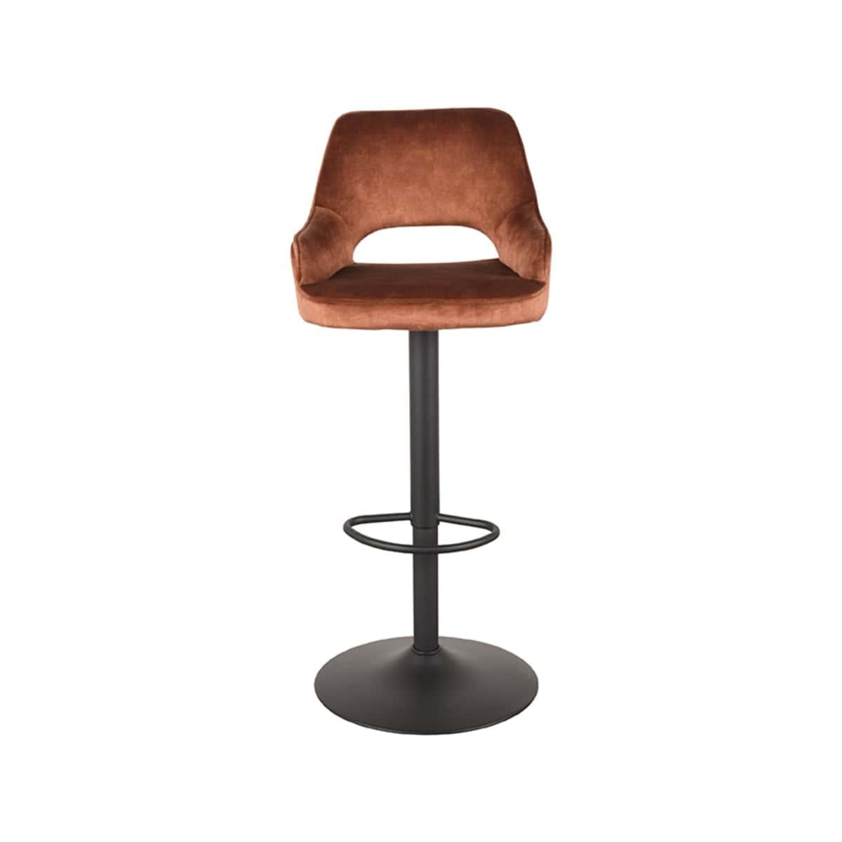 LABEL51 Barkruk Fer - Rust - Velours - Afbeelding 5