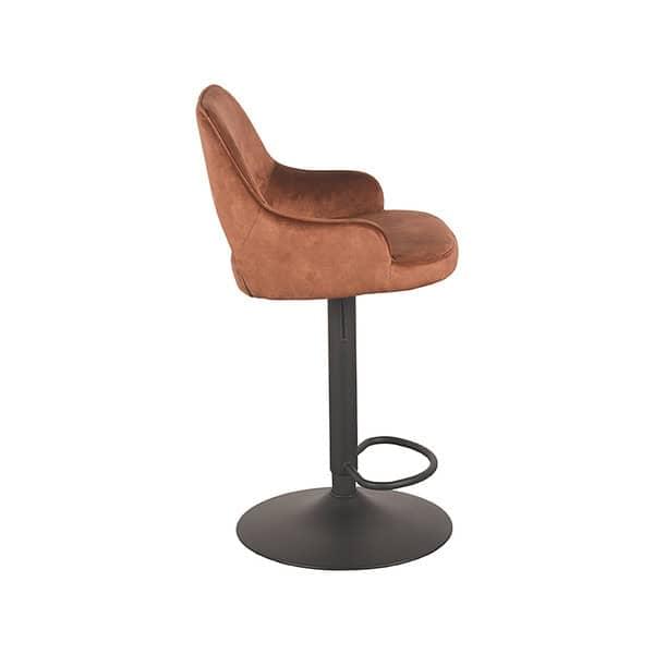 LABEL51 Barkruk Fer - Rust - Velours - Afbeelding 6