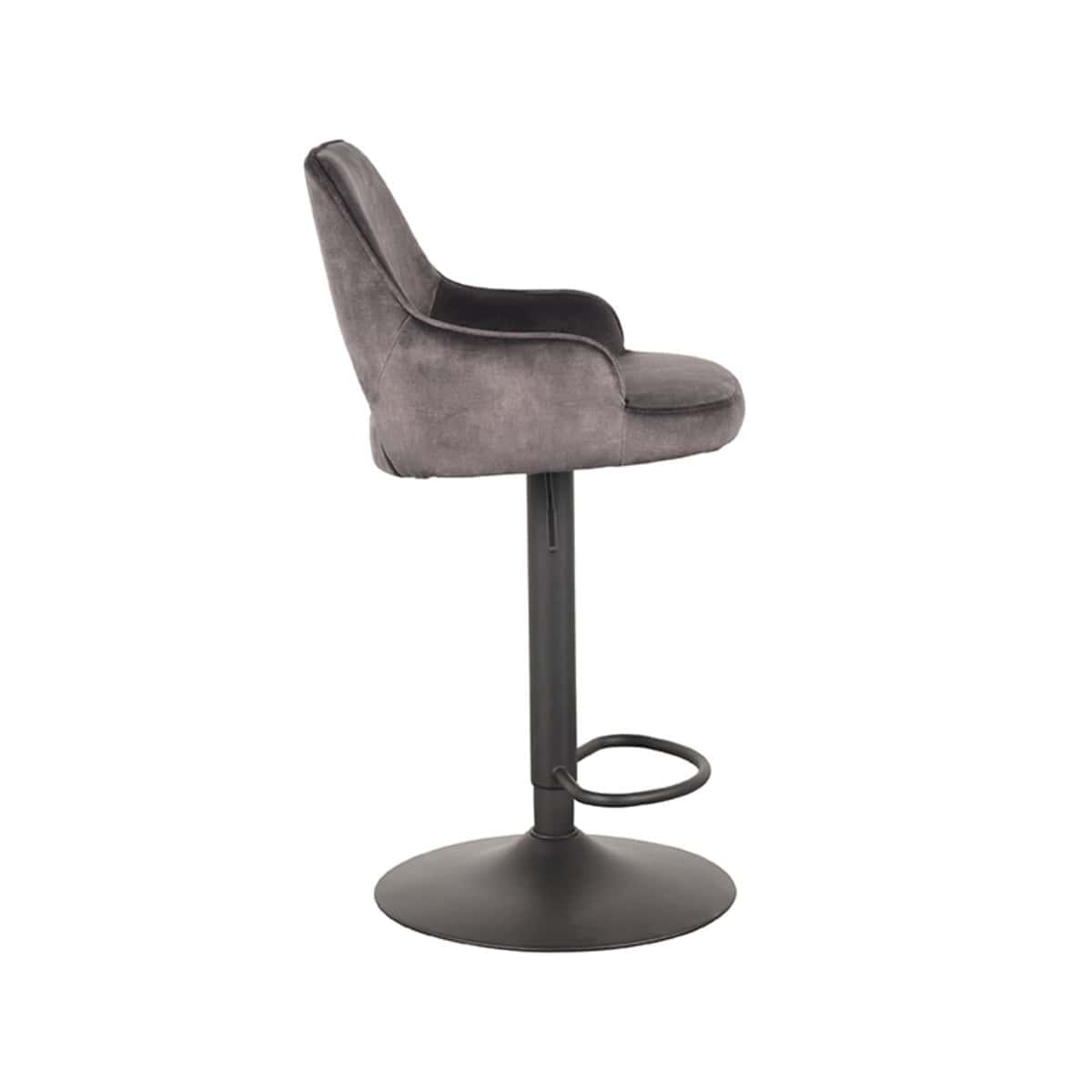 LABEL51 Barkruk Fer - Antraciet - Velours - Afbeelding 6