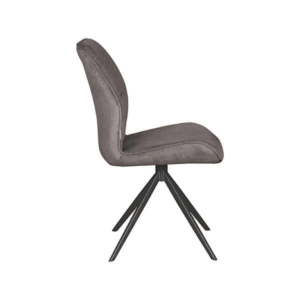 LABEL51 Eetkamerstoel Comfy - Antraciet - Cosmo - Zwart Onderstel - Afbeelding 3
