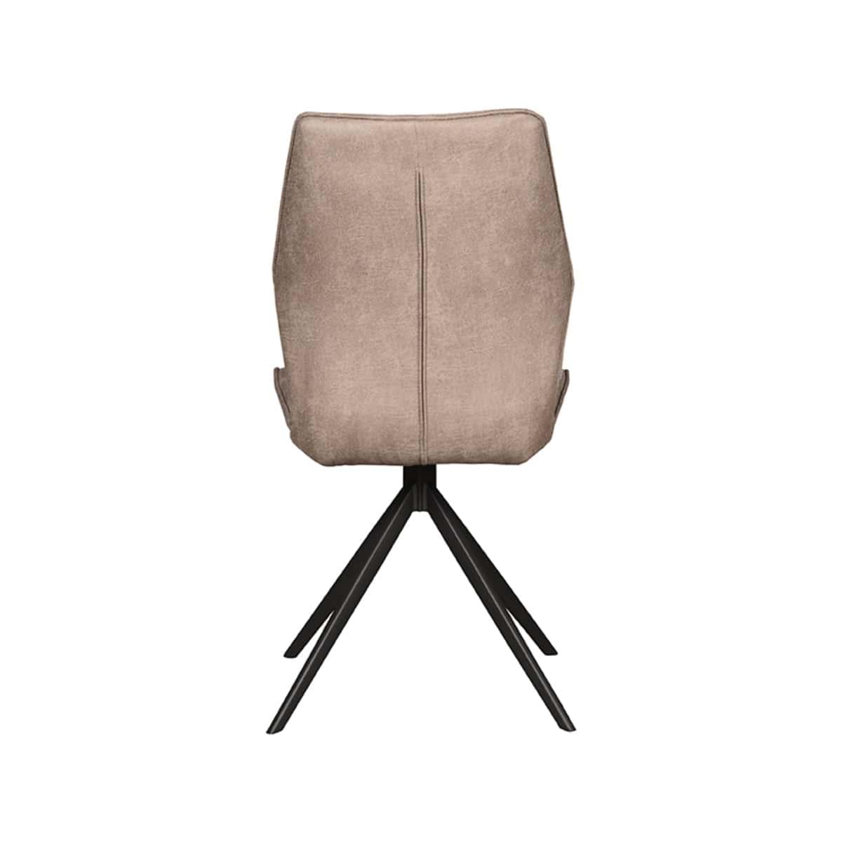 LABEL51 Eetkamerstoel Comfy - Taupe - Micro Suede - Zwart Onderstel - Afbeelding 4