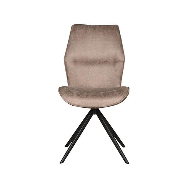 LABEL51 Eetkamerstoel Comfy - Taupe - Micro Suede - Zwart Onderstel - Afbeelding 2