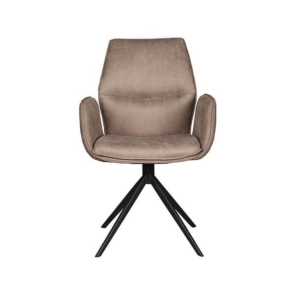 LABEL51 Eetkamerstoel Mellow - Taupe - Micro Suede - Afbeelding 3