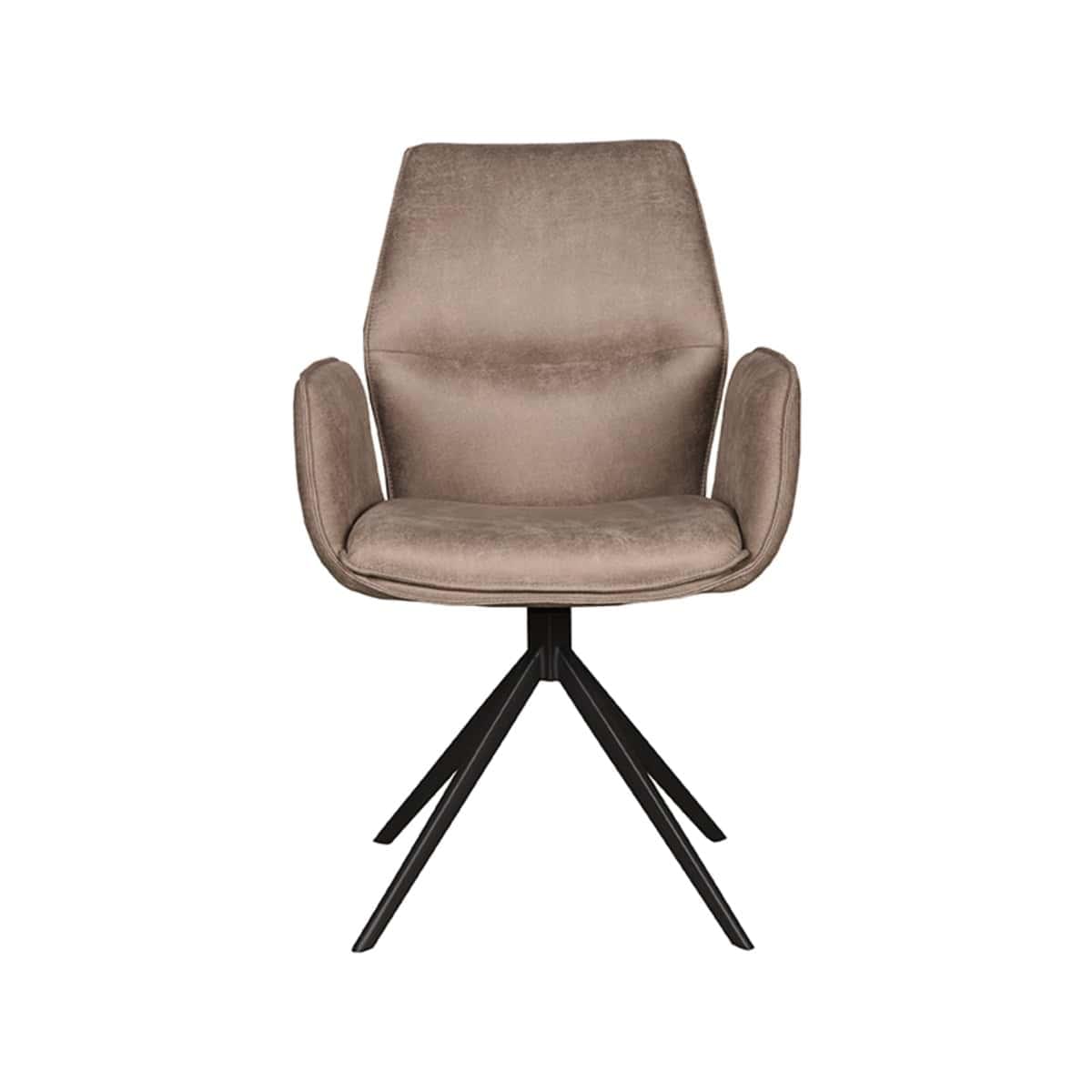 LABEL51 Eetkamerstoel Mellow - Taupe - Micro Suede - Afbeelding 3