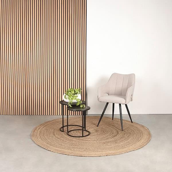 LABEL51 Eetkamerstoel Noud - Naturel - Boucle - Afbeelding 6