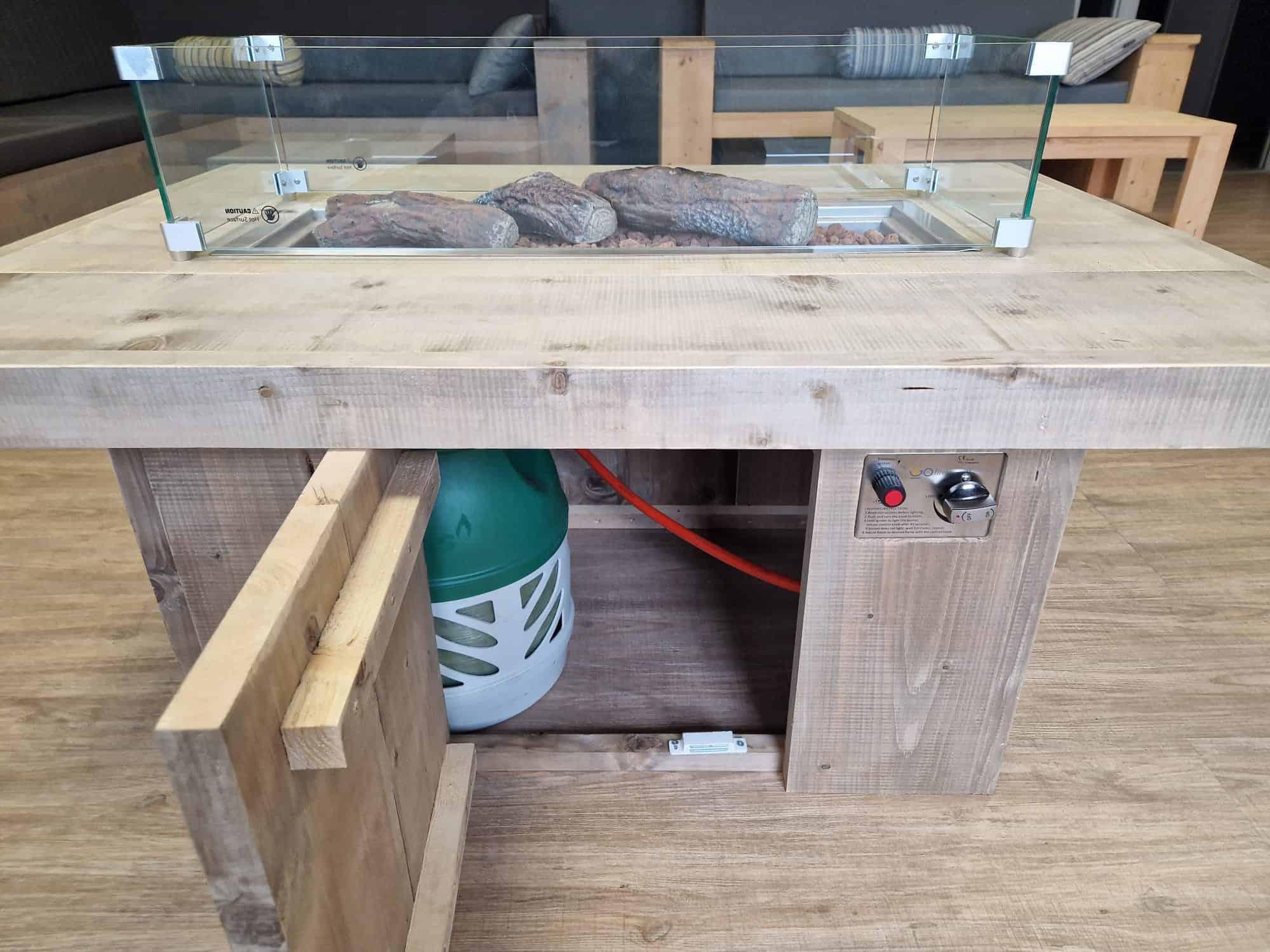 Steigerhouten vuurtafel - Afbeelding 8