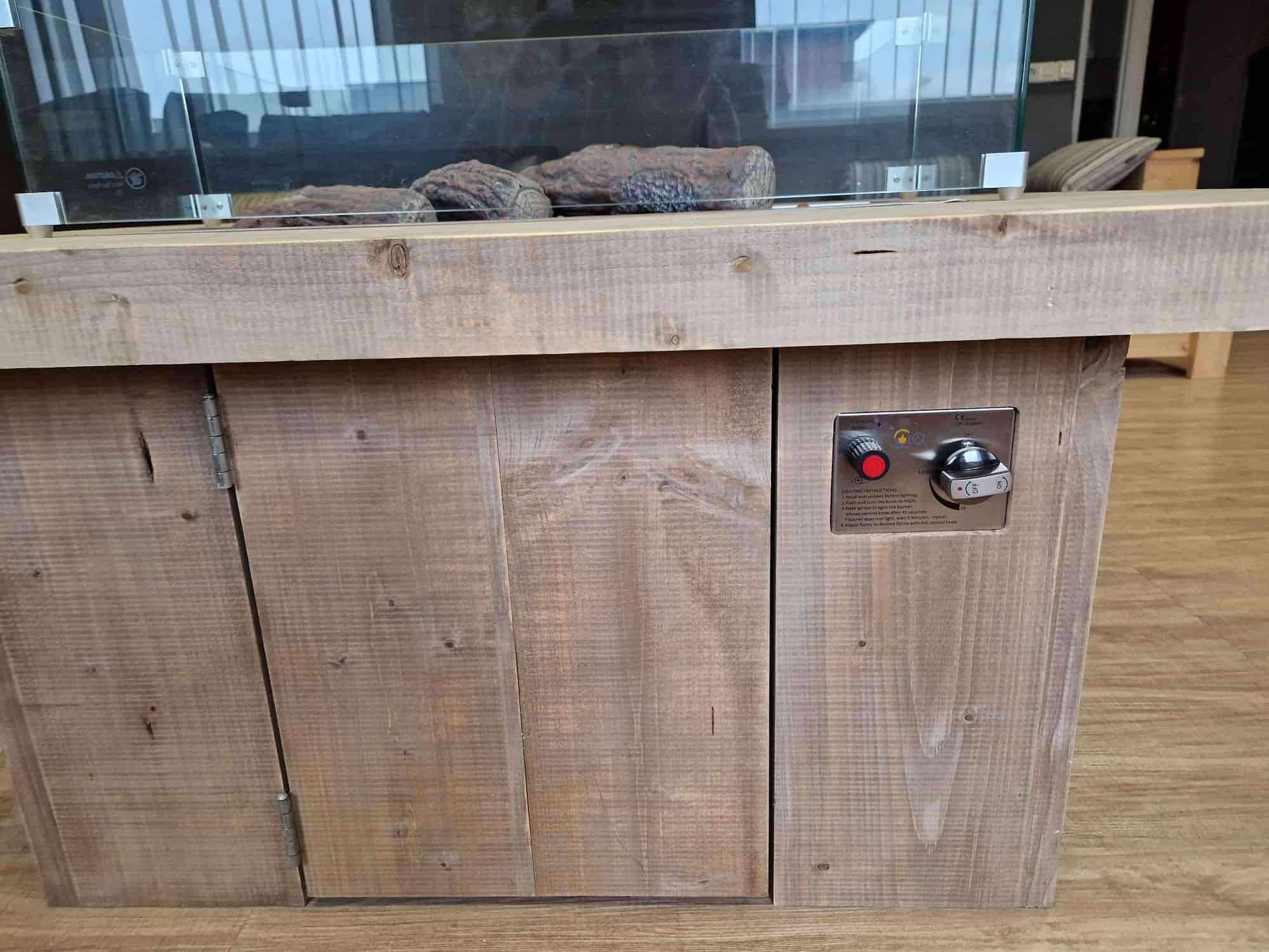 Steigerhouten vuurtafel - Afbeelding 7