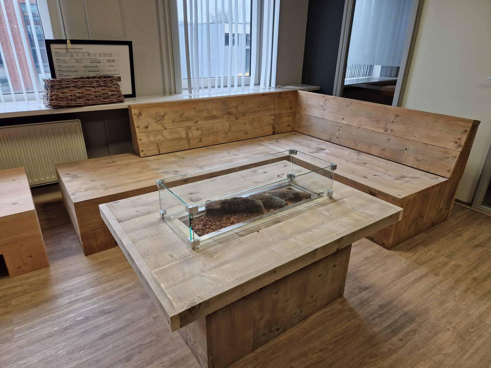 Steigerhouten vuurtafel - Afbeelding 5