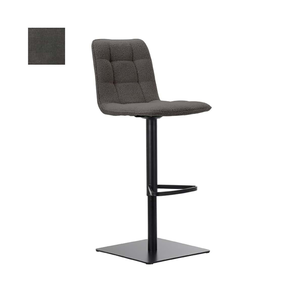 LABEL51 Barkruk Juul - Antraciet - Velours - Afbeelding 2