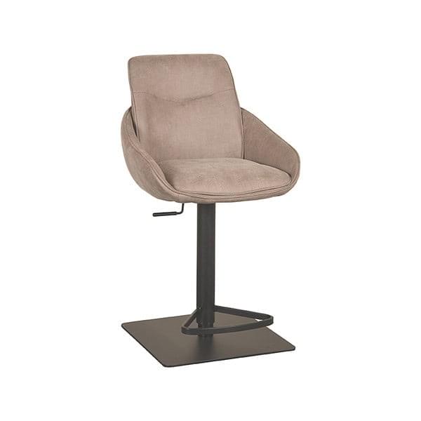 LABEL51 Barkruk Beauty - Taupe - Micro Suede - Afbeelding 3