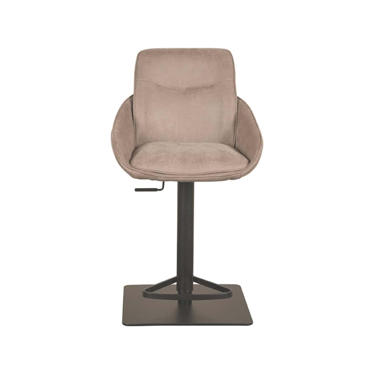 LABEL51 Barkruk Beauty - Taupe - Micro Suede - Afbeelding 5