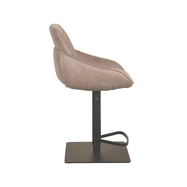 LABEL51 Barkruk Beauty - Taupe - Micro Suede - Afbeelding 6