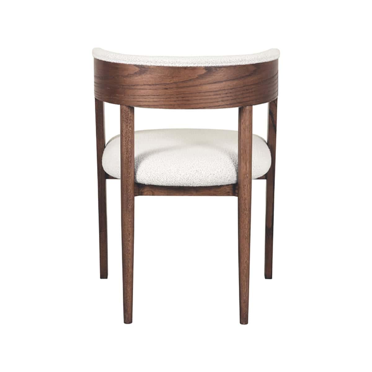 LABEL51 Eetkamerstoel Sasha - Wit - Boucle - Afbeelding 4