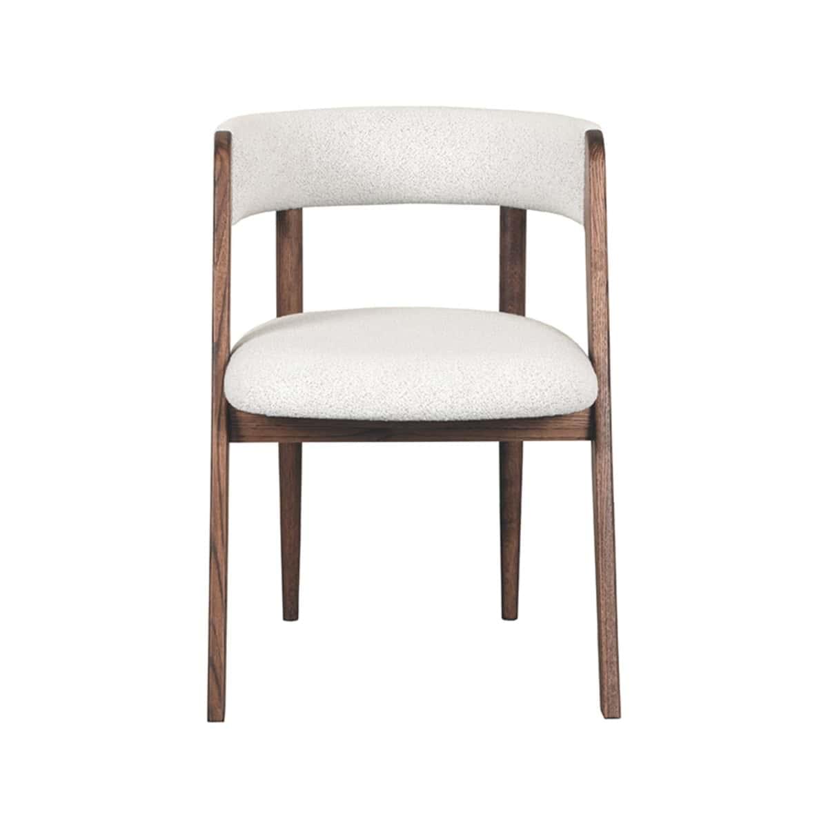 LABEL51 Eetkamerstoel Sasha - Wit - Boucle - Afbeelding 2