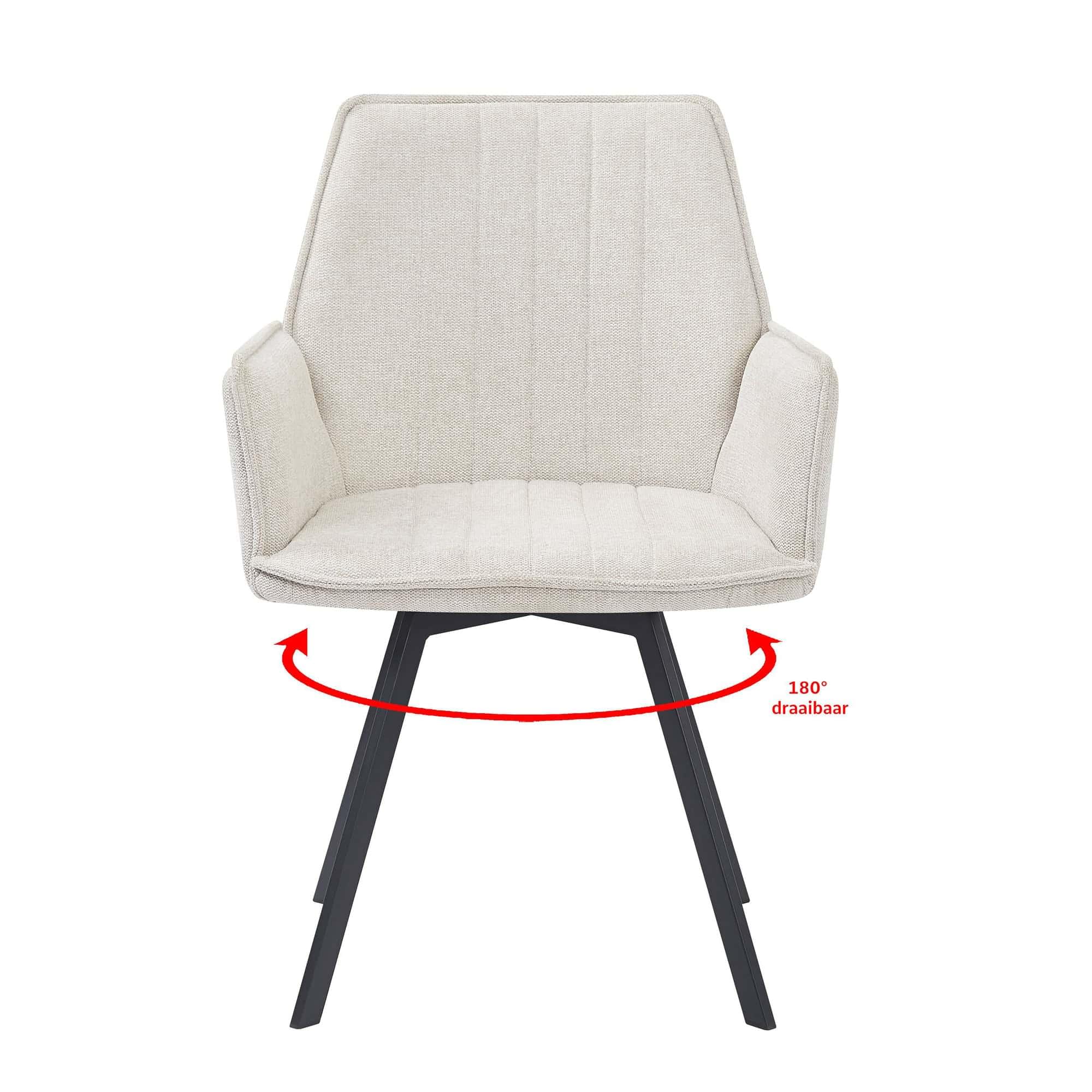 Eetkamerstoel Louise - Beige - Afbeelding 2