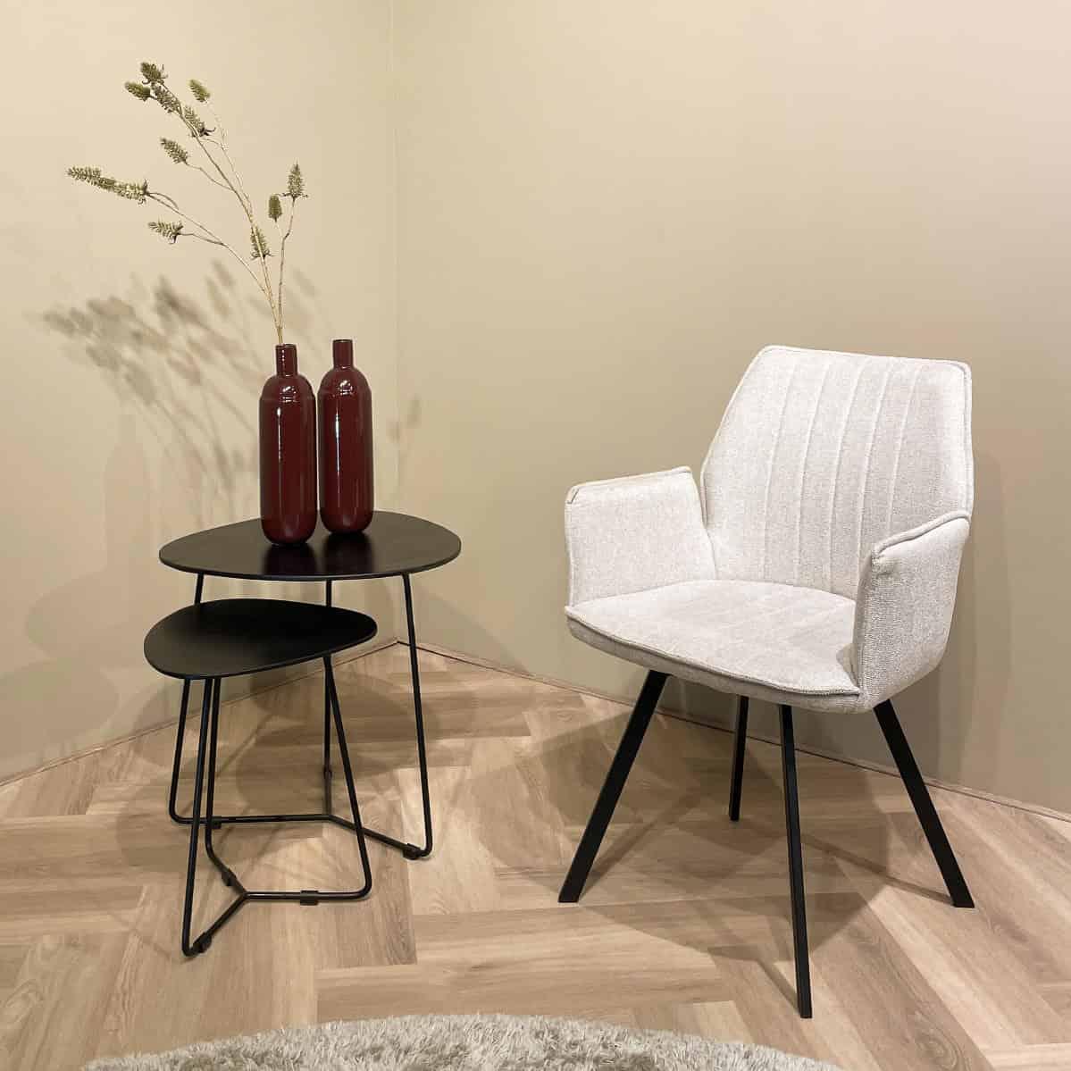 Eetkamerstoel Louise - Beige - Afbeelding 4