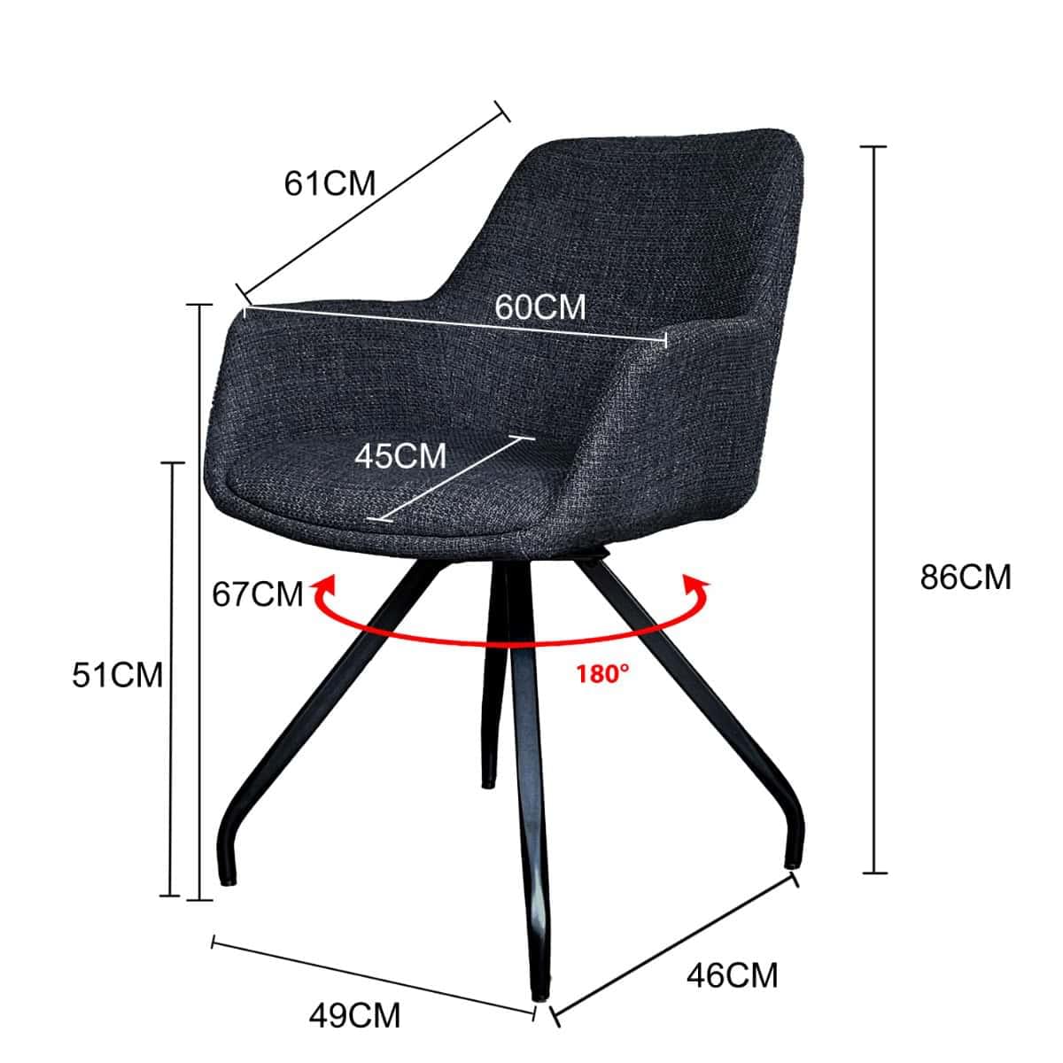 Eetkamerstoel Duke - Ebony - Afbeelding 4