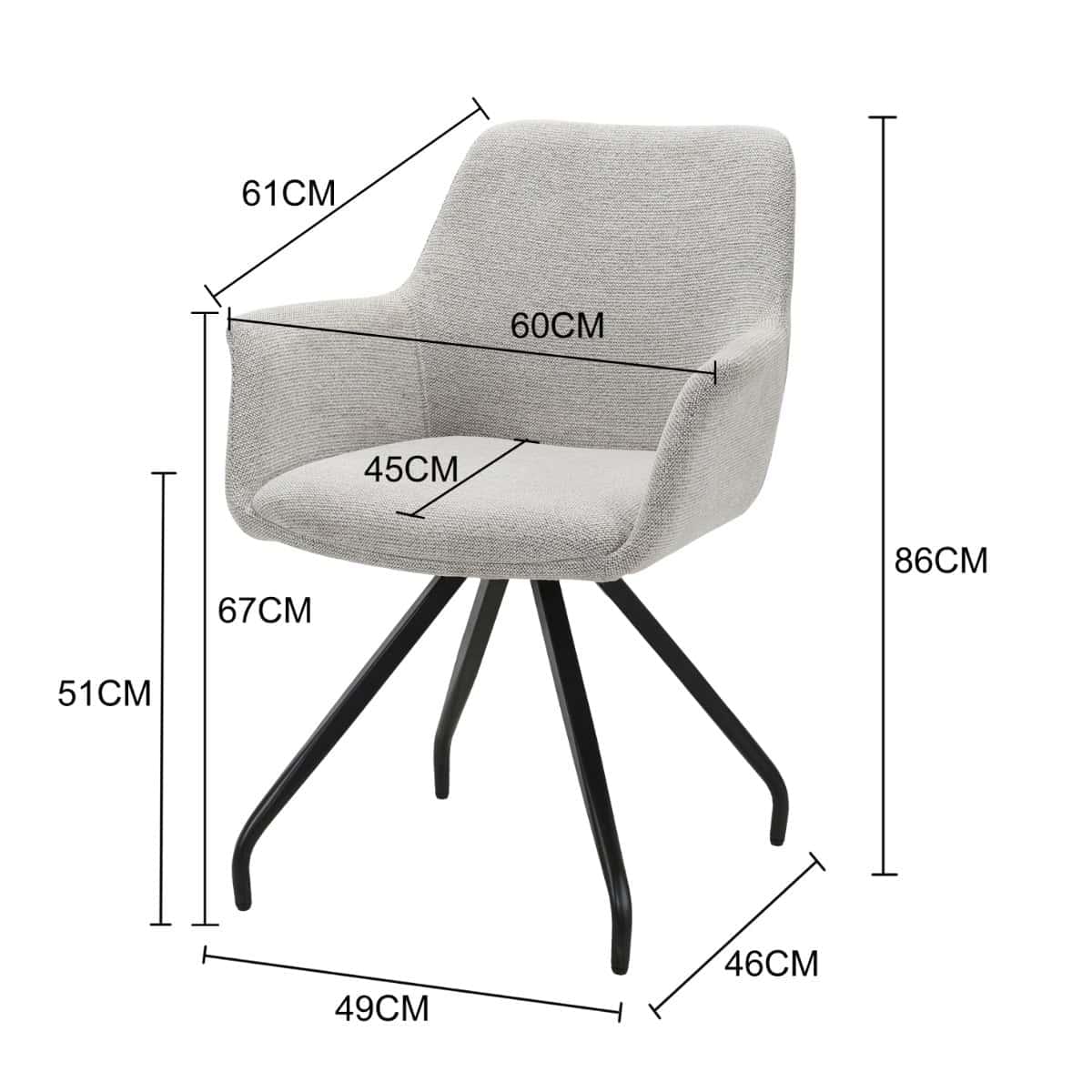 Eetkamerstoel Duke - Sneak Naturel - Afbeelding 4