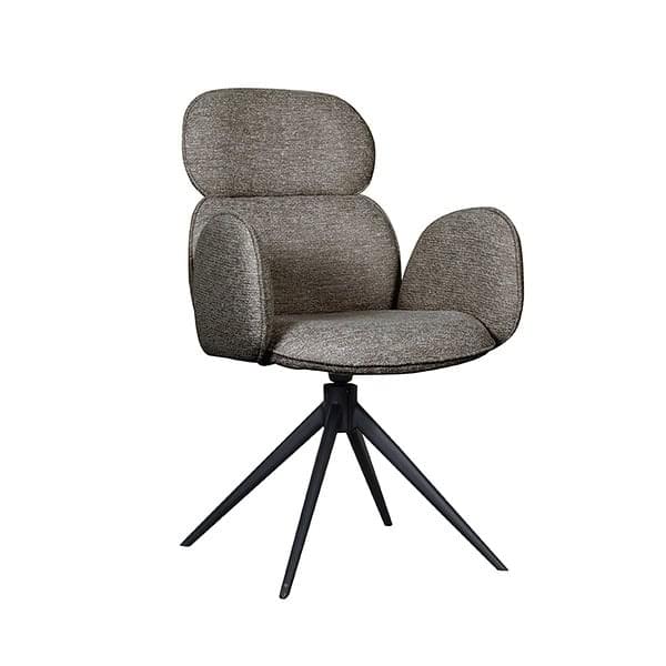 LABEL51 Eetkamerstoel Vidar - Truffel grijs - Boucle - Afbeelding 2