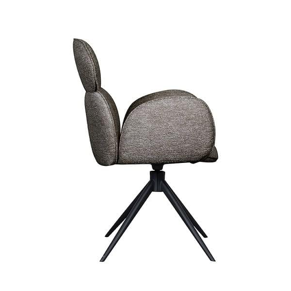 LABEL51 Eetkamerstoel Vidar - Truffel grijs - Boucle - Afbeelding 4