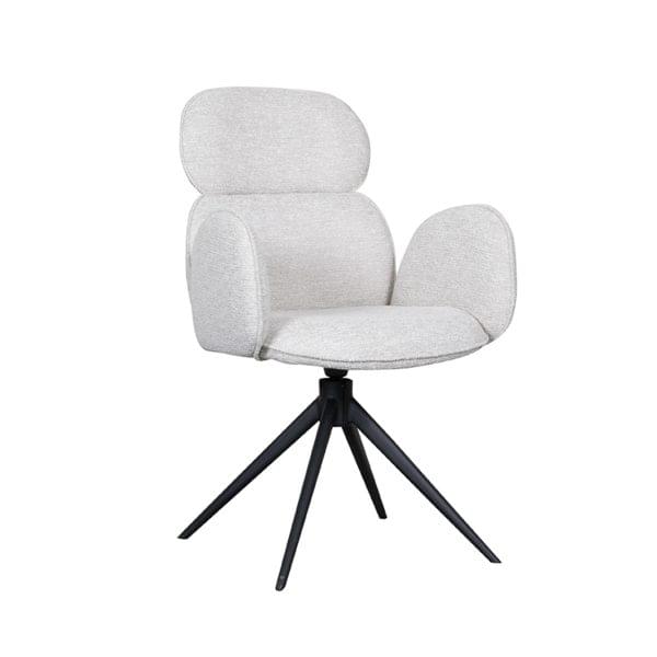 LABEL51 Eetkamerstoel Vidar - Naturel - Boucle - Afbeelding 2