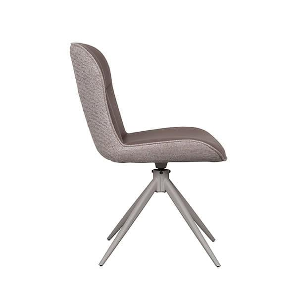 LABEL51 Eetkamerstoel Thorben - Bruin - Microfiber - Afbeelding 4
