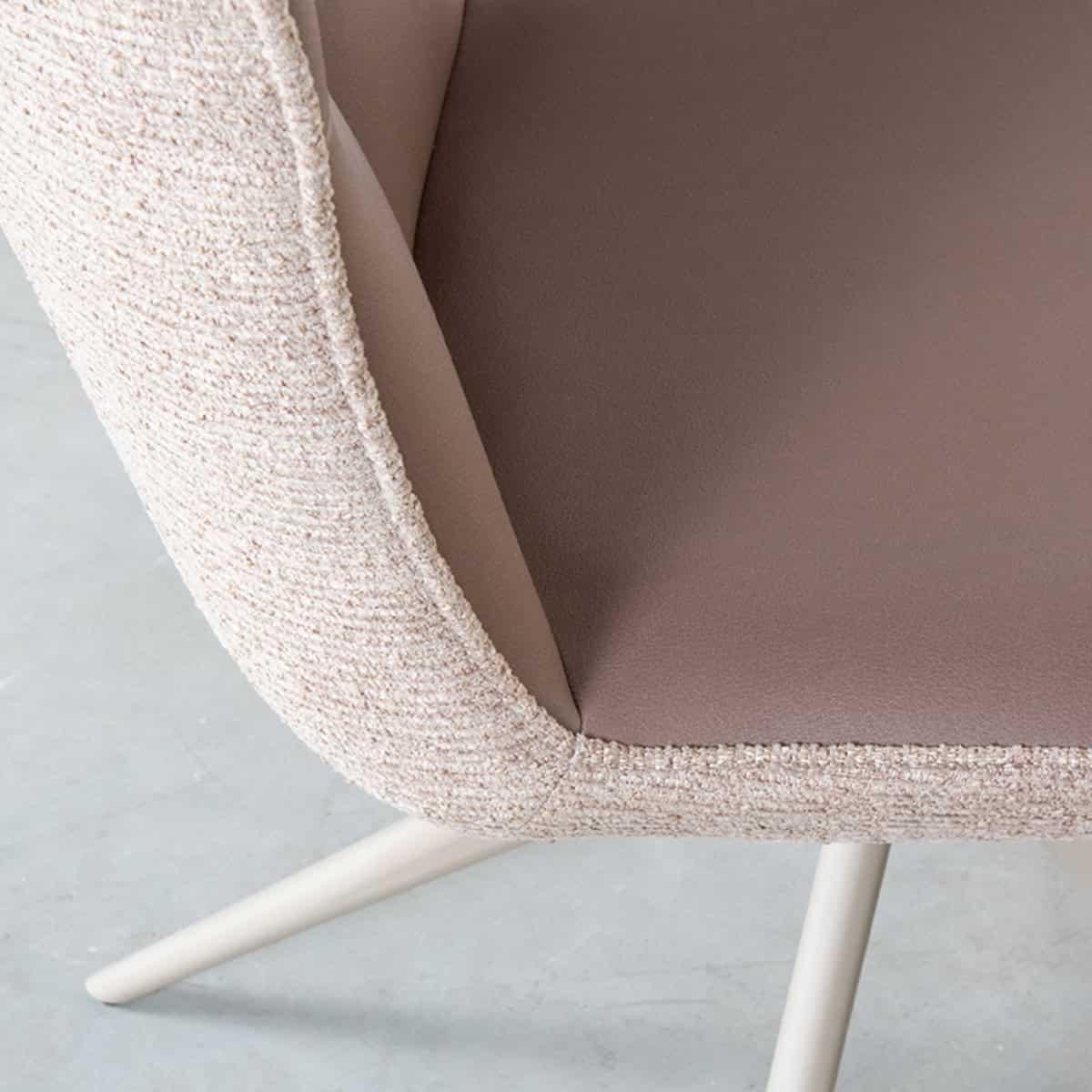 LABEL51 Eetkamerstoel Thorben - Bruin - Microfiber - Afbeelding 6