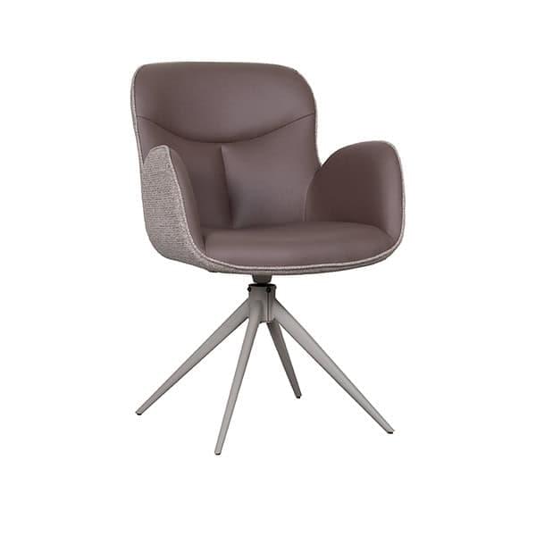 LABEL51 Eetkamerstoel Lasse - Bruin - Microfiber - Afbeelding 2