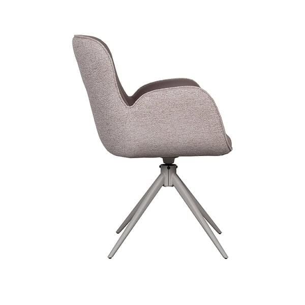 LABEL51 Eetkamerstoel Lasse - Bruin - Microfiber - Afbeelding 4