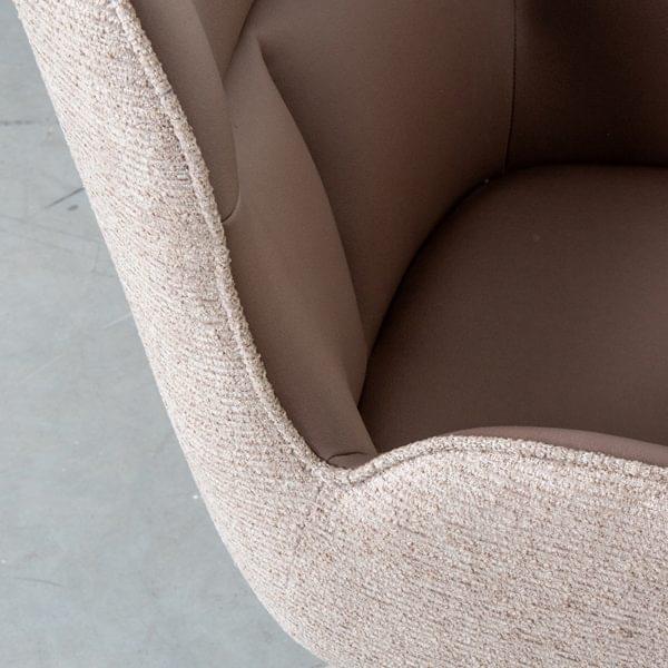 LABEL51 Eetkamerstoel Lasse - Bruin - Microfiber - Afbeelding 6