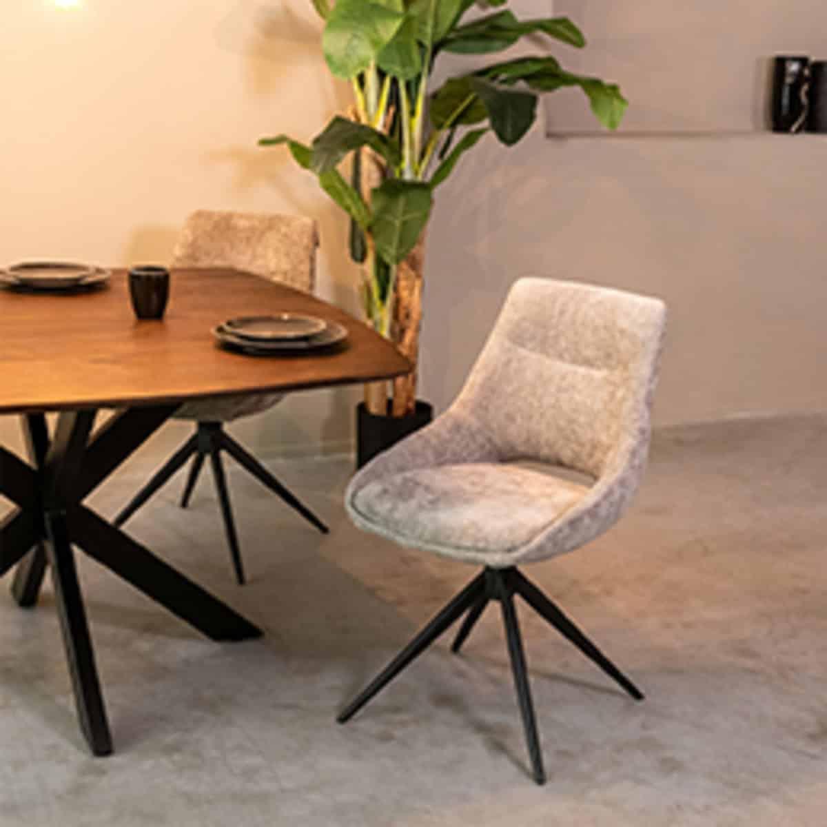 LABEL51 Eetkamerstoel Marlow - Stone - Elite - Afbeelding 6