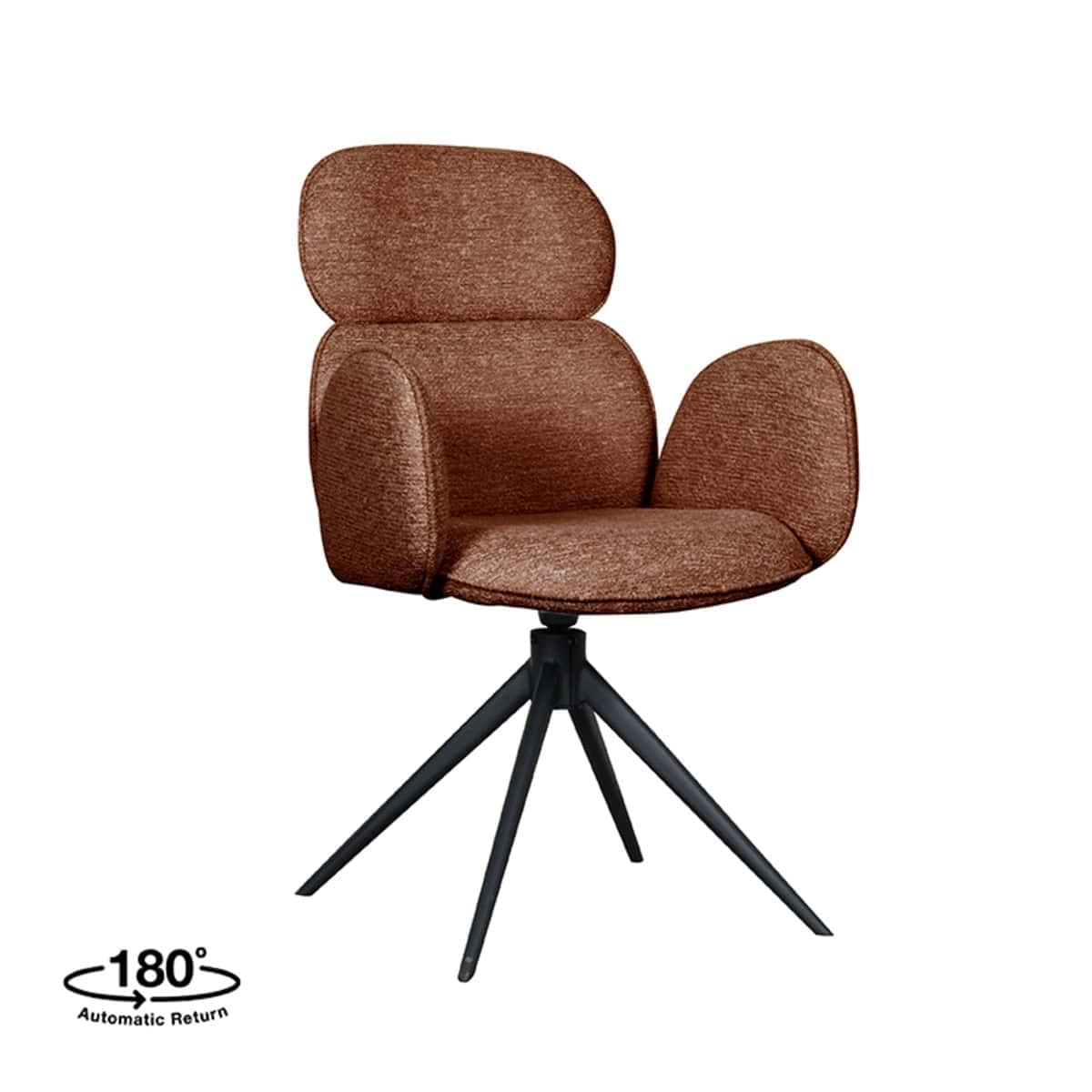 LABEL51 Eetkamerstoel Vidar - Terra - Boucle