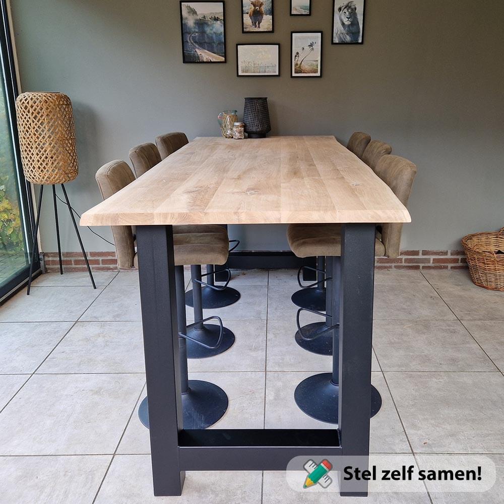 Bartafel met stalen frame