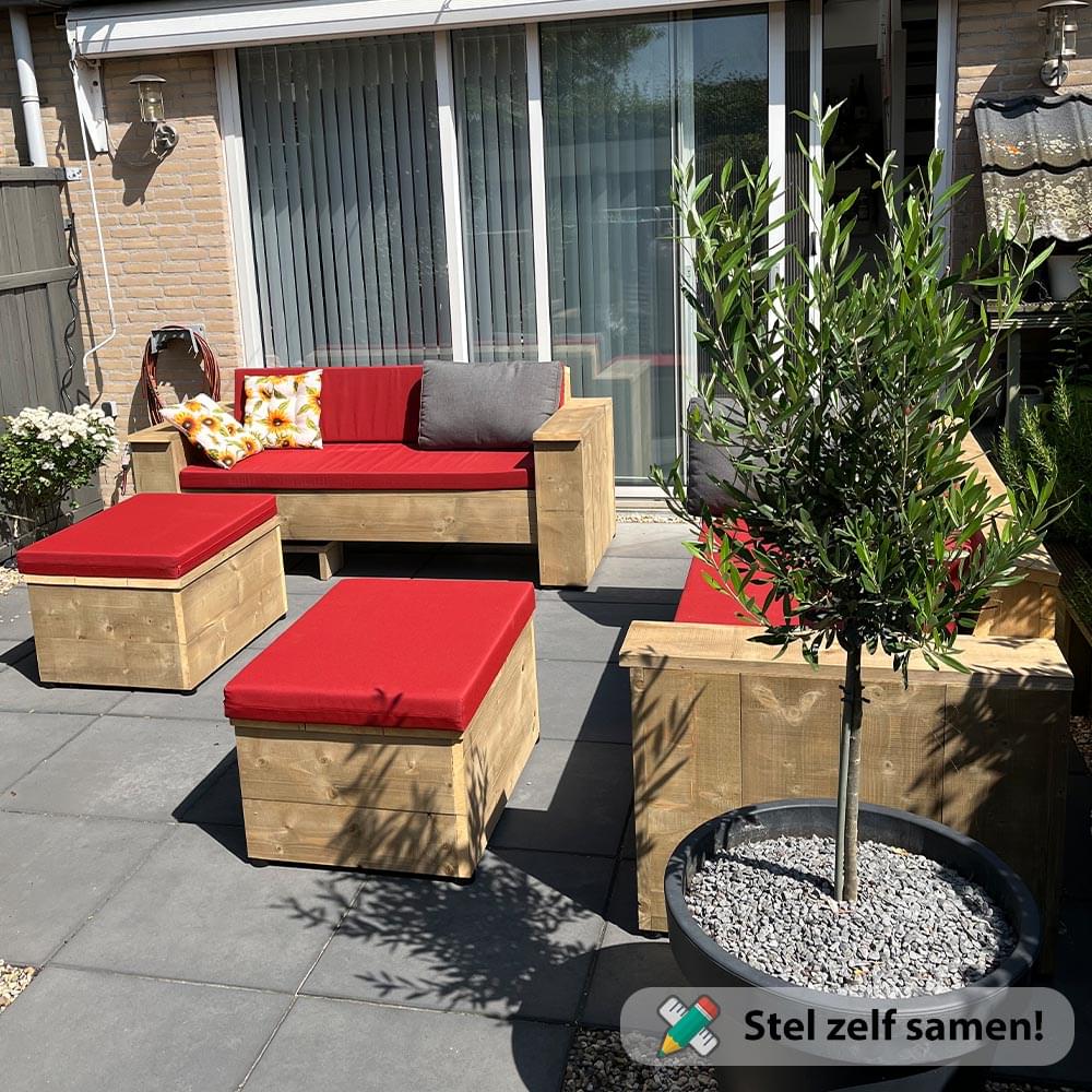 Houten loungebank