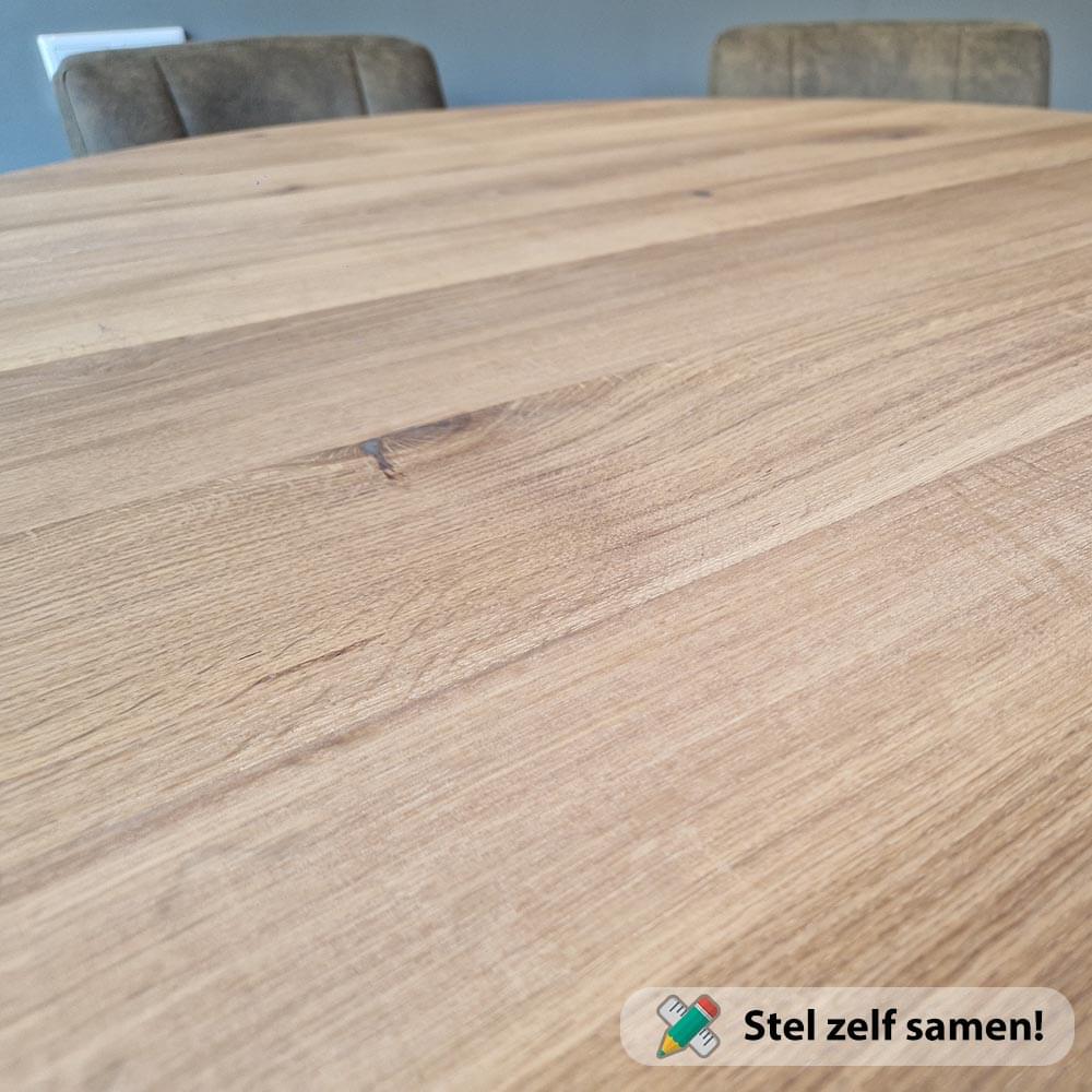 Ronde eiken bartafel