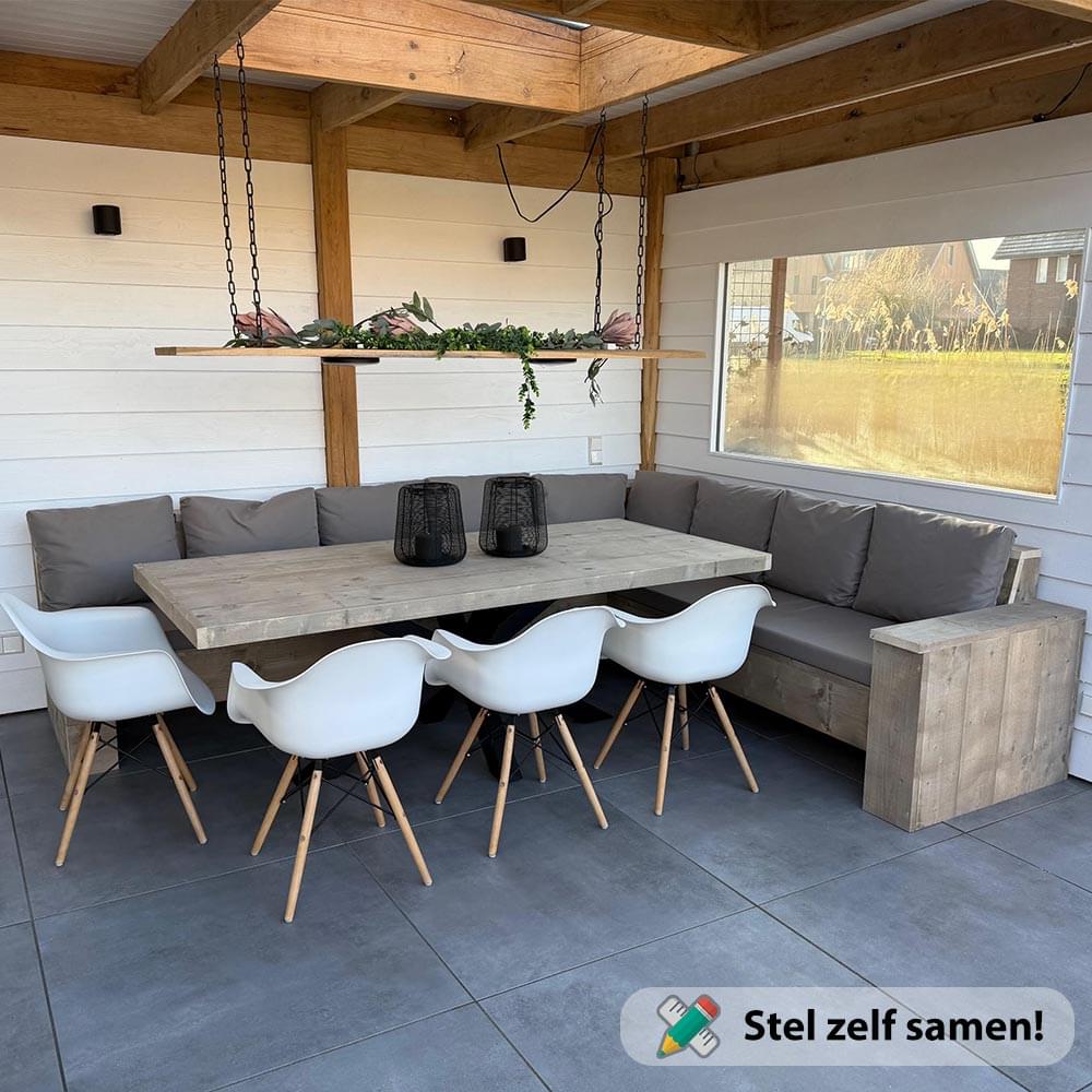 Steigerhouten loungeset