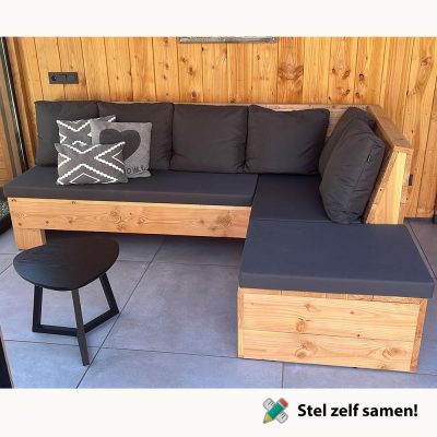 Bank douglas hout met kussens