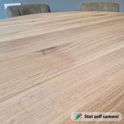 Ronde eiken bartafel