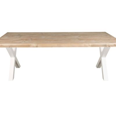 Steigerhout tafel buiten.